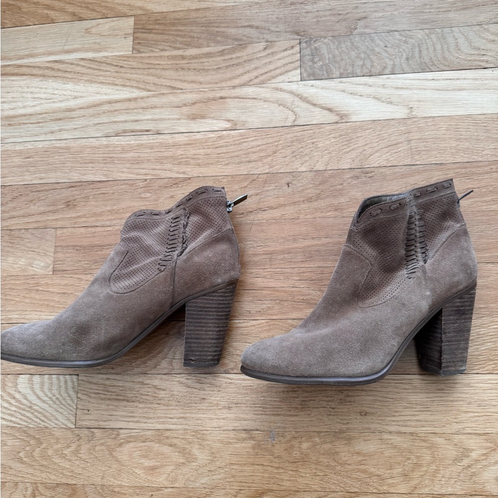 Brown Suede Ankle Boots - Picture 2 of 5